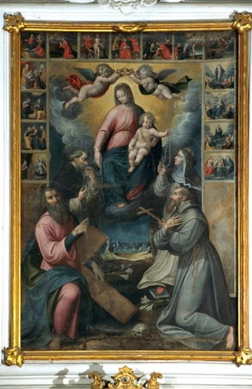  29-Orsola Caccia-Madonna del Rosario e Misteri del Rosario 